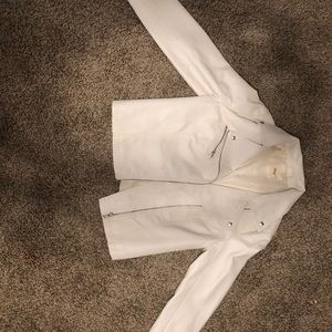 White Faux Leather Jacket